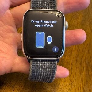 Apple Smartwatch - Silver with Blue Band